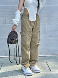 Pants Baggy Jeans Women Vintage Overalls Fashion 90s Streetwear Pockets Wide High Waist Grunge Clothes Y2k Denim