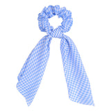 Bow Long Ribbon Hair Scrunchie Chiffon Floral Print Sweet Elastic Hair Band Ponytail Hair Scarf Hair Tie Hair
