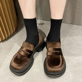 Toe Women Shoes Autumn Flats Marie Janes Shoes 2022 New Lolita Suede Platform Ladies Shoes Sport