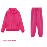 Womens Tracksuits Hooded Sweatshirts 2021 Autumn Winter Fleece Oversize Hoodies Solid Pullovers Jackets Unisex