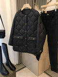 2022 New Loose Long Sleeve Cotton Coats Fashion Casual Button Pocket Winter Jacket Women Basic Light Warm Female