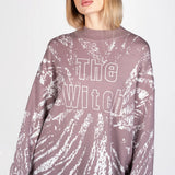 Letter Embroidery Personality Tattered Wool Woven Long-Sleeved Sweater Women's Autumn And Winter Letter