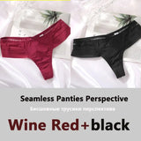 Women's Panties Seamless G-string FINETOO Perspective Underwear See-Through Female Underpants Girls Intimates