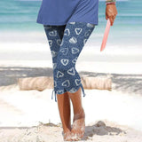 Outerwear Bottoming Slimming Printed Drawstring Cropped