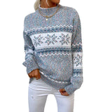 Women's Knitwear Autumn And Winter New Christmas Jacket Half-High Snowflake