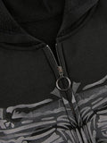 Goth Graphic Oversized Hoodie- Outfit