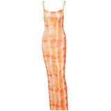 Women Summer Party Sleeveless Slim Printed Bodycon Beach Long Dress 2021 Female Clothing Streetwear Wholesale