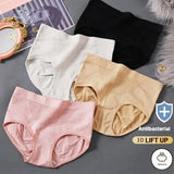 Seamless Panties Female Middle Waist Underwear Physiological Pants Crotch Cotton Briefs Honeycomb Embossed Warm
