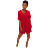 Women Clothes Casual V Neck T Shirt Top and Shorts Set Streetwear Sexy Outfits for Women Suit Summer Short Two Piece