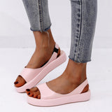 Sandals Women's New 2025 Summer Size Flat Bottom Low Heel Fish Mouth Fashion Thick-Soled Women's