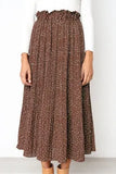 Dots Floral Print Pleated Midi Skirt Women Elastic High Waist Side Pockets Skirts Summer 2019 Elegant Female