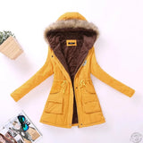 winter military coats women cotton wadded hooded jacket medium-long casual parka thickness plus size XXXL quilt snow