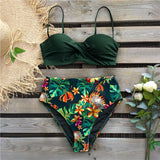 Bikini 2021 Female Swimsuit Women Swimwear Thong Push Up Bikinis Set High Waist Swimming Suits Ruffled Bathing