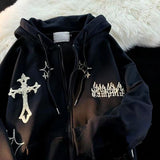 Zingj Women Vintage Gothic Streetwear Embroidery Harajuku Hoodies Hip Hop Jacket Zip Up Hoodie Grunge Sweatshirt Winter Tops 2023 211-1-Outfit
