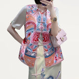 Trend Chinese Style Vest Women's 2023 Design Sense Minority Heavy Industry Embroidery Retro Plate Buckle To Wear A Small