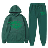 Popular Letter Gothic Print Hoodies Sweatpants Men Y2K New Street Hip Hop Fashion Sports Suit Unisex Casual Loose