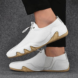 Zingj New Spring Men's Casual Shoes Korean Version Breathable Daily Octopus Fish Bean Shoes Men's Leather Shoes