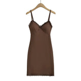 Zingj Fashion Women's Sexy Hot Girls Lace Breast Cushion Suspender Dress Spring And Summer Fashionable Hip