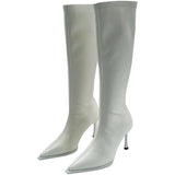 Zingj New Wind Pointed Head Show Thin But Knee Boots Women's Autumn Thin Heel High Leg Boots Back Zipper High Heel Thin