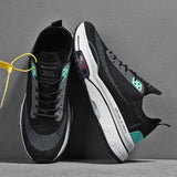Women Running Shoes Men Breathable Leather Sneakers Air Cushion Trainers Man Athletic Sport Jogging Shoes High