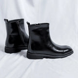 Zingj Boots High Boot Side Zipper Casual Leather Boots 2023 New