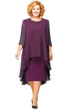 Shipping Mother of The Bride Dresses 2021 Chiffon Plus Size Long Sleeve Party Gown robe de soire de