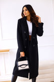 Zingj Hot Style Autumn And Winter Simple Double Breasted Long Sleeve Lapel Button Wool Coat