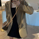 Zingj Suit Jacket Female Medium Long Style 2024 Spring Autumn New Korean Version Of Leisure Loose Slim Temperament Net Red