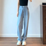 High Waist Clothes Wide Leg Denim Jeans Casual Streetwear Vintage Quality Clothing Fashion Harajuku Straight Capris
