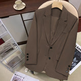 Zingj Small Suit Jacket Female Small 2024 Spring And Autumn New Korean Version Of Loose Suit Design Sense