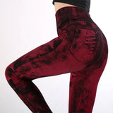 Faux Denim Hip Raise Yoga Colors