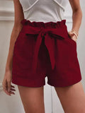 Solid Color Large High Waist Wide