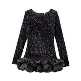 Party Dress Women's Cascadal Short Dress 2025 Dress-Up Long Sleeves Of The