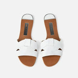 ZARZ Women Flat Sandals Summer 2022 New Fashion Golden Round Toe Bow Sexy Outer Wear Sandals And Slippers Women Beach Luxury