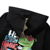 Coat Long-sleeve Dinosaur Hoodie for Kids Boys Cartoon Long-sleeved Dinosaur