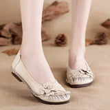 Zingj Spring Popular Style Soft-Soled Women's Shoes National Style Leather Women's Singles Shoes Middle-Aged Mother Shoes Soft-Soled Pregnant Women's