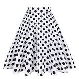 Autumn Pleated Skirts 2021 Womans Saias Midi Faldas 50s 1950s Vintage Women Big Swing Housewife Rockabilly Party