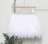 Real Shooting Feather Dress Small Pony Short Skirt Birthday Dress Dress Princess Short Dress
