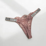 Style Sexy Thong Women's Diamond Underwear Sexy Lace Panties Low Waist Seamless Transparent G-String Female