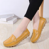 Women Flats Ballet Shoes Woman Cut Out Leather Breathable Moccasins Women Boat Shoes Ballerina Ladies Casual