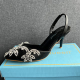 Cm Light-Mouthed Sharp White Wedding Sandals Fine Heel Size Size Diamond Chain Wedding Shoes Wedding Shoes Wedding