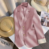 Spring Dress New High-End Design Blue Suit Jacket Women Korean Oceanic Korean Version Of Casual Suit
