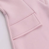 Strapless Pink Bodycon Suit Mini Dress-Outfit