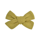 Cotton Linen Leopard Print Hair Bows With Clip For Baby Girls Plaid Hair Clips Barrettes Hairpins Headwear Hair