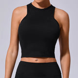 Zingj Moned Smock Speed Dry Vest Female Naked Tight Yoga Dress Running Fitness Top BT095- Outfit