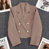 And Autumn New Large-Size Fashion Temperament Loose 2025 Autumn Suit Thin Top Suit Suit Suit Suit Suit Short Coat