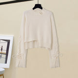 Women Winter Patchwork Long Sleeve Knitted Tops + Asymmetric Skirt 2 Piece Suit Female Party Elegant Two Piece Set 211-0-Outfit