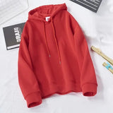 Women Hoodie Sweatshirts New Spring Autumn Ladies Casual Oversize Pullovers Flannel Solid Warm Hooded Jackets