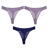 Sexy Lace G String Women's Thong Low-Waist Female Underpant Hollow Out Breathable Cotton Seamless G-String Underwear