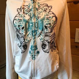 Zipper Hoodie Vintage Street Hip-Hop Loose Printing Spring And Autumn Oversiz 211-1-Outfit